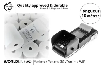 commander les rouleaux de papier Worldline Yoximo